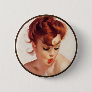 Macaron Rond 5 Cm Le kitsch BItsch : Portraits Pin-