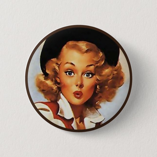 Macaron Rond 5 Cm Le kitsch BItsch : Portraits Pin- (Devant)