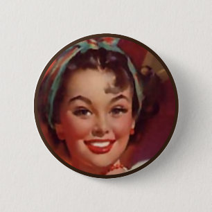 Macaron Rond 5 Cm Le kitsch BItsch : Portraits Pin-