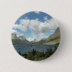 Macaron Rond 5 Cm Le lac Saint Mary II du parc national des Glaciers