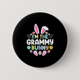 Macaron Rond 5 Cm Le lapin de grammy drôle de jour de Pâques famille