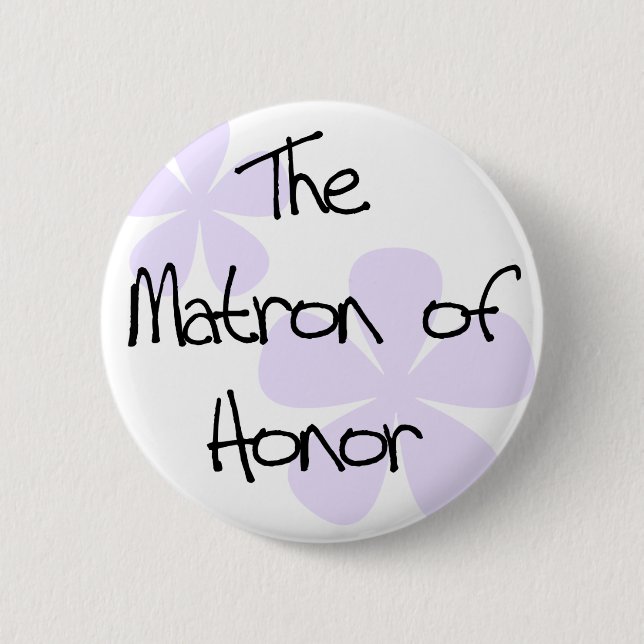 Macaron Rond 5 Cm Le lilas fleurit dame de honneur (Devant)