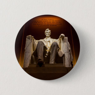 Macaron Rond 5 Cm Le Lincoln Memorial la nuit - DC de Washington