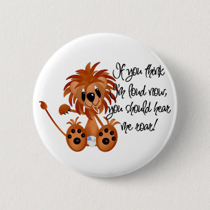 Macaron Rond 5 Cm Le lion de bébé m'entendent hurler des T-shirts et