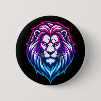 Macaron Rond 5 Cm Le Lion Puissant - Édition Androgyne