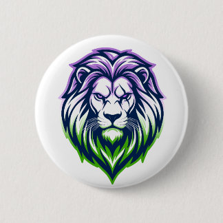 Macaron Rond 5 Cm Le Lion Puissant - Édition Genderqueer