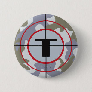 Macaron Rond 5 Cm Le logo de tribu de techno
