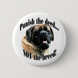 Macaron Rond 5 Cm Le mastiff d'abricot punissent le bouton de