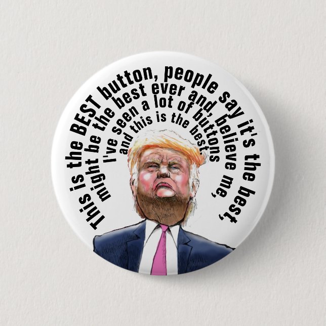 Macaron Rond 5 Cm Le meilleur bouton de Donald Trump (Devant)