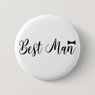 Macaron Rond 5 Cm Le meilleur homme, mariage, pièce de célibataire