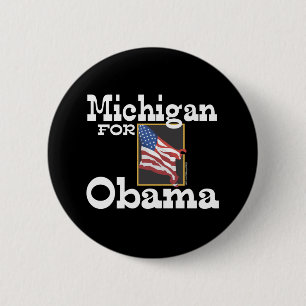 Macaron Rond 5 Cm Le Michigan pour le bouton d'Obama