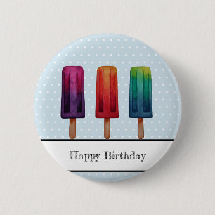 Macaron Rond 5 Cm Le mignon de Popsicle d'aquarelle crème