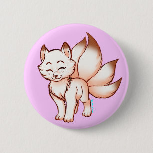 Macaron Rond 5 Cm Le mini fond de kitsune