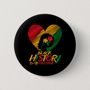 Macaron Rond 5 Cm Le Mois de l'Histoire des Noirs est ma Valentine F