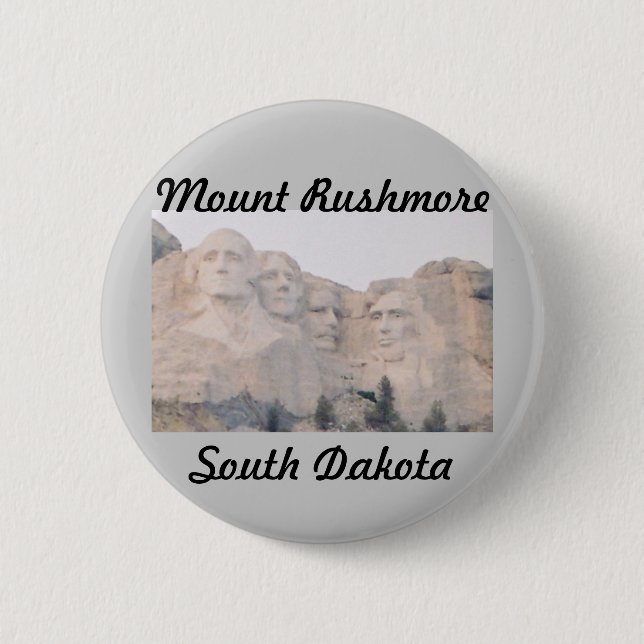 Macaron Rond 5 Cm Le mont Rushmore (Devant)
