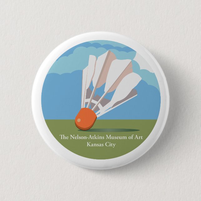 Macaron Rond 5 Cm Le musée d'art Nelson-Atkins Shuttlecock Pin (Devant)