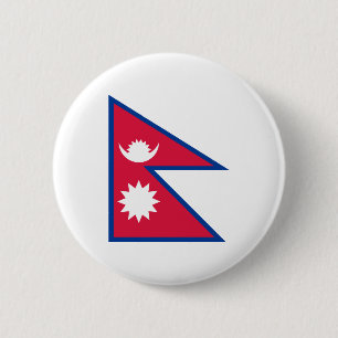 Macaron Rond 5 Cm Le Népal - drapeau de Nepali