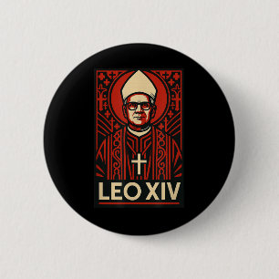 Macaron Rond 5 Cm Le Pape Leo Xiv - Gras Graphisme Christian Catho