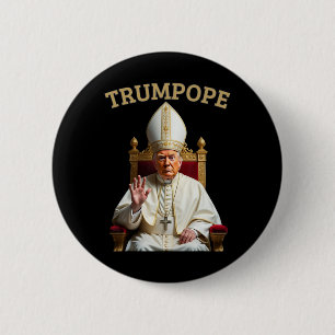 Macaron Rond 5 Cm Le Pape Trump Drôle Le Président Trump Se Déclare
