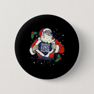 Macaron Rond 5 Cm Le Père Noël est Trump Code du ventilateur Qr Trum