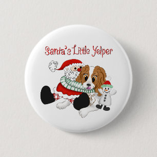 Macaron Rond 5 Cm Le petit Cavalier King Charles de Santa's Little Y