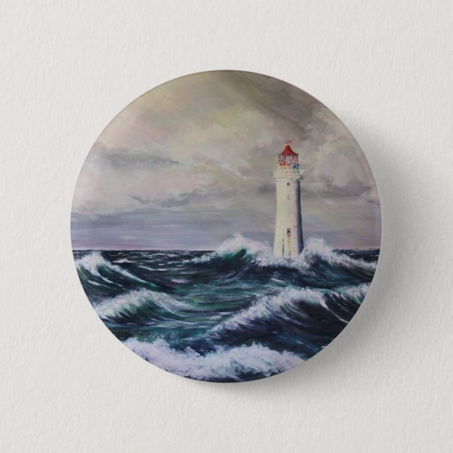 Macaron Rond 5 Cm Le phare (Devant)