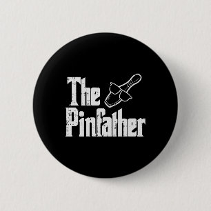 Macaron Rond 5 Cm Le Pinfather Bowling Papa Fête des Pères Bowler Da