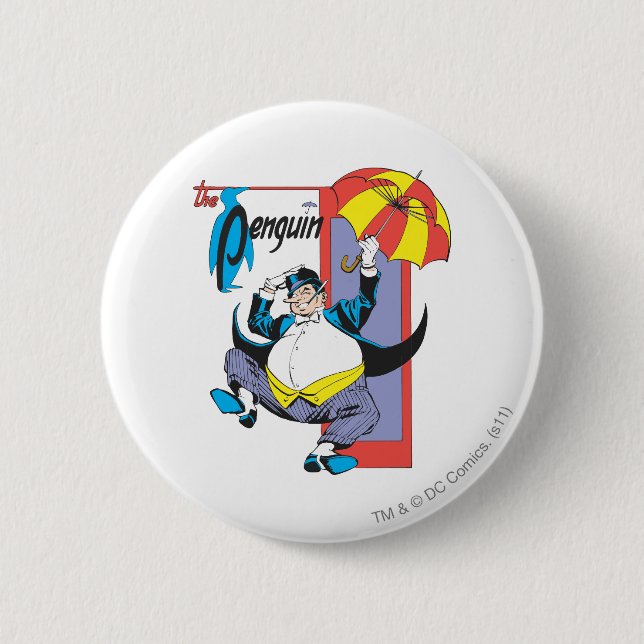 Macaron Rond 5 Cm Le pingouin 2 (Devant)
