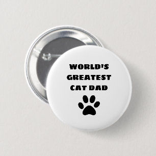 Macaron Rond 5 Cm Le plus grand chat papa du monde texte personnalis