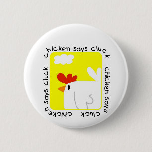 Macaron Rond 5 Cm Le poulet indique des T-shirts et des cadeaux de g