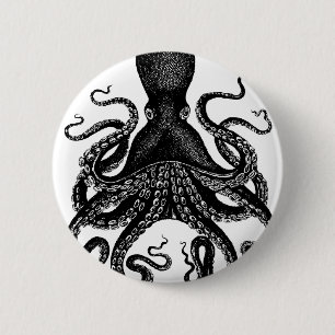 Macaron Rond 5 Cm Le poulpe victorien