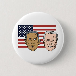 Macaron Rond 5 Cm Le Président américain Barack et VP Joe Biden