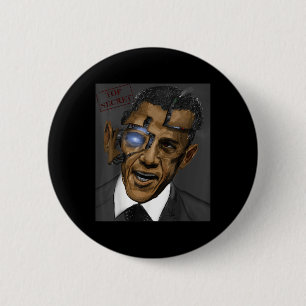 Macaron Rond 5 Cm Le président Barack Obama - Robot Cool du mal