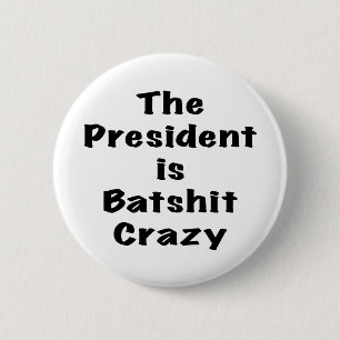 Macaron Rond 5 Cm Le Président est fou de Batshit
