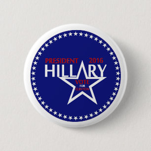 Macaron Rond 5 Cm Le Président Hillary Clinton
