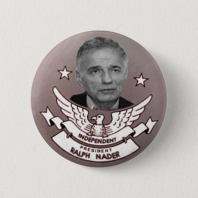 Macaron Rond 5 Cm Le Président indépendant Button de Nader (Devant)