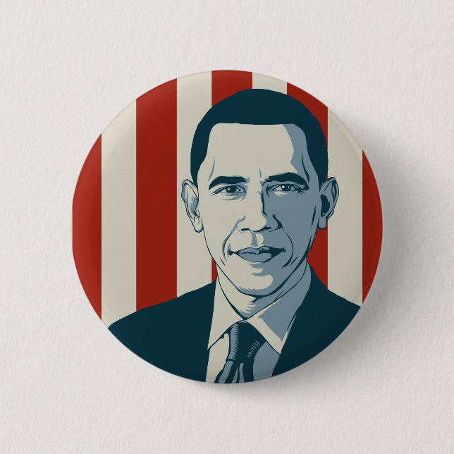 Macaron Rond 5 Cm Le Président Obama (Devant)