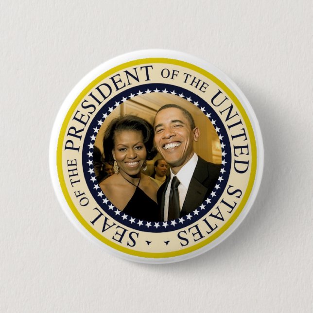 Macaron Rond 5 Cm Le Président Obama Commemorative Button (Devant)