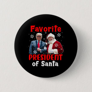 Macaron Rond 5 Cm Le Président Préféré De Père Noël Christmas Fière