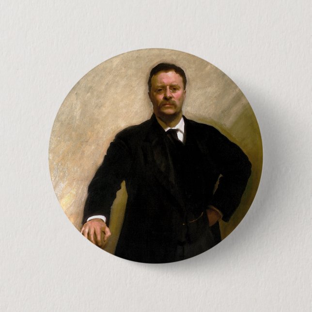 Macaron Rond 5 Cm Le Président Theodore Roosevelt John Singer Sargen (Devant)