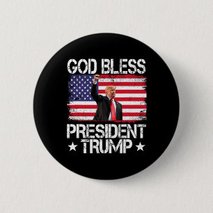Macaron Rond 5 Cm Le président Trump 2024, sous l'égide de l'Organis