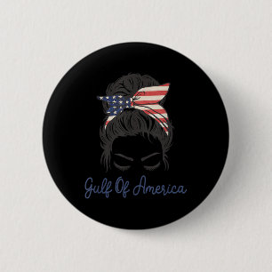 Macaron Rond 5 Cm Le Président Trump 2025 Du Golfe Des États-Unis _8