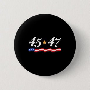 Macaron Rond 5 Cm Le Président Trump 45 47 Chiffres Comme 45e Et 47e