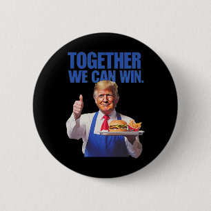 Macaron Rond 5 Cm Le président Trump fait des frites 