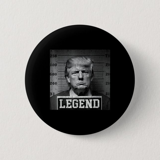 Macaron Rond 5 Cm Le président Trump frappe de plein fouet (Devant)