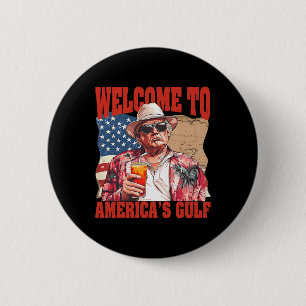 Macaron Rond 5 Cm Le président Trump souhaite la bienvenue dans le G