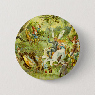 Macaron Rond 5 Cm Le Prince des fées et Thumbelina