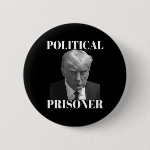Macaron Rond 5 Cm Le prisonnier Donald J. Trump Black & White Mu