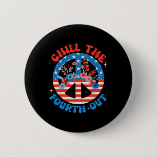 Macaron Rond 5 Cm Le quatrième extérieur 4 juillet patriotique indép