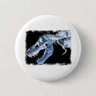 Macaron Rond 5 Cm Le rayon X bleu et noir de T-Rex désosse la photo